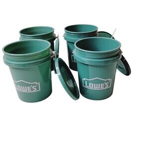 Lowe's Teal Mini Bucket with Lids Set x 4 BPA-Free Polypropylene Food Safe NEW